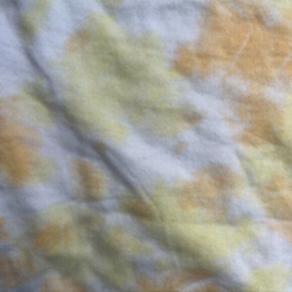 Z By Zella Womens Pullover Sweatshirt Yellow White Crop Tie Dye Crew Neck Medium - Picture 9 of 9